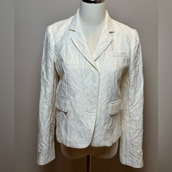 NWT Gucci Ivory Floral Textured Blazer – Size IT 42/US 6 - Picture 1 of 15